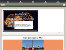 Tablet Screenshot of cgslsoftball.com
